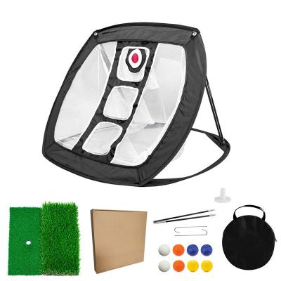 China Golf Chipping Net Golf Chipping Net Square Practice Net Portable Folding Set With Balls Tee for sale