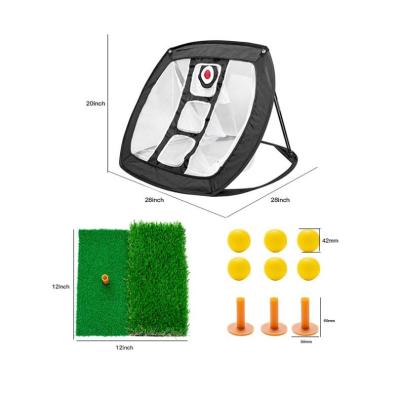 China Golf Chipping Net Drop Shipping Golf Chipping Net With Ball Tee And Putting Mat Golf Practice Net for sale