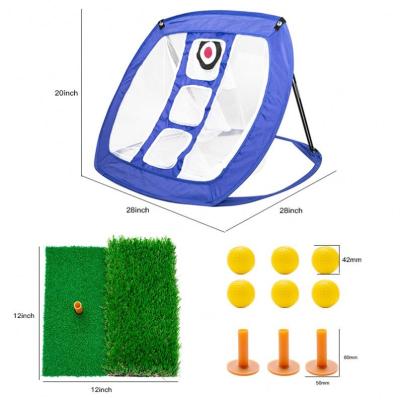 China Golf chipping net pop up golf chipping net with ball tee and putting net mat golf target golf practice net for sale