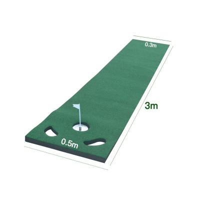 China Golf Practice Cage Courts Golf Putting Green Golf Cup Mat Indoor Mini Golf Putting Mat Portable Practice Putting Hole for sale