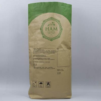 China Custom Logo Brown Kraft Paper Bags Recyclable With Good Quality Kraft Paper Bag Rice Flour Sack à venda