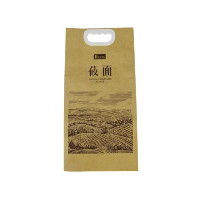 China Recyclable Factory Custom Rice Flour Packaging Bag 1kg 2.5kg 5kg With Handle à venda