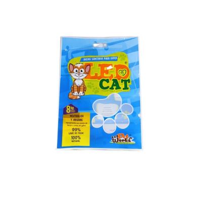 China 8kg Nylon Cat Litter Bag Moisture Proof With Pinhole Three Sides Seal Pocket à venda