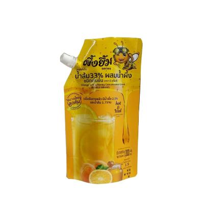 Китай Custom Printed Plastic Retail Moisture Proof Honey 1000ml Beverage Stand Up Pouch With Spout продается