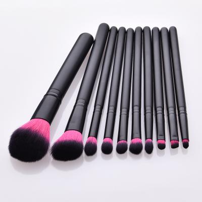 China Angular Blush New Products 10pcs Black And Purple Hair Set For Eye Makeup Tools Makeup Brushes for sale