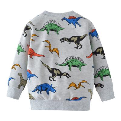 China Cartoon Dinosaur Boys Breathable Sweatshirts For Little Kids Hoodies Clothes 2-7Years Autumn Children Cotton Long Sleeve Shirts for sale