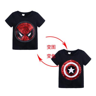 China QUICK DRY custom pattern Spider-Man children's T-shirt children's clothing children's casual printing for sale