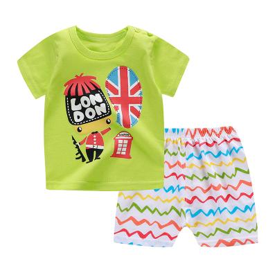 China Wholesale Breathable Summer Newborn Baby Set 2Pcs Tops And Shorts Baby Set Sleeveless Baby Clothing Sets for sale