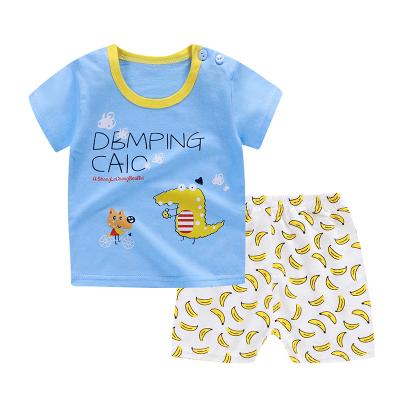 China 6 To 24 Months Kids Shorts Shirt Breathable Rompers 3pcs Clothes Summer Baby Boy Clothing Sets for sale