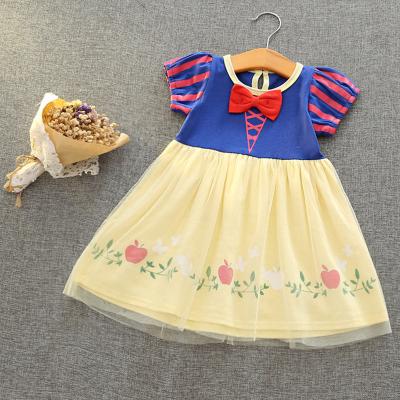 China Anti-Static Baby Dresses Pictures Party Dresses Short Sleeve Collar Shirt Dress For Girls for sale