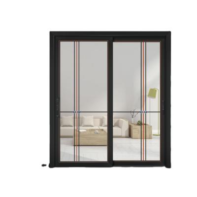 China Heat Insulation Modern Design Aluminum Frame Double Tempered Balcony Office Folding Doors Glass Partitions Doors Prices Home Glass Door for sale