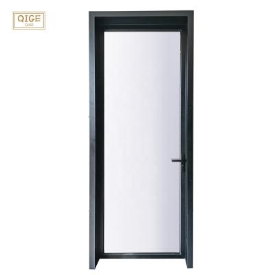 China Bathroom Door Wholesales Waterproof Aluminum Alloy Hardware Double Frosted Glass Sliding Door for sale