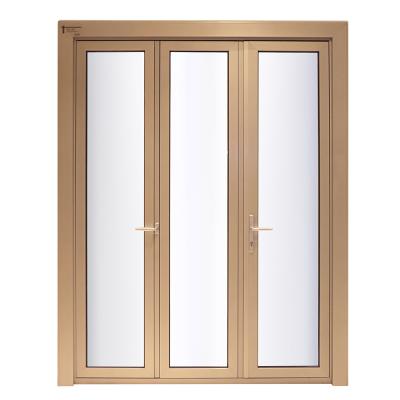 China Modern Exterior Aluminum Thermal Casement Door French Glass Break Door for sale