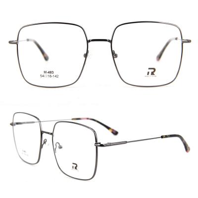 China Square Classic Classic Custom Adult Eyeglasses Frame Metal Eye Glass Optical Glass Frame for sale