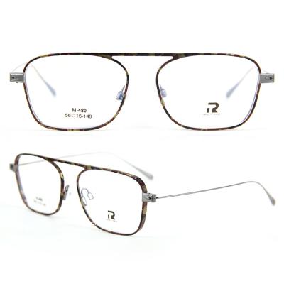 China Fashion Retro Rectangle Myopia Metal Classic Optical Glass Eyewear Glass Frames For Men for sale