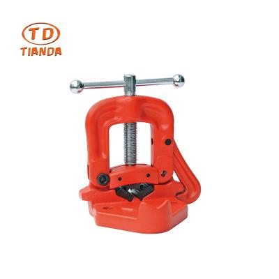 China Hardware Tools TIAN DA Factory Industrial Grade Pipe Vise Adjustable Spanish Type Heavy Duty Bench Vise for sale