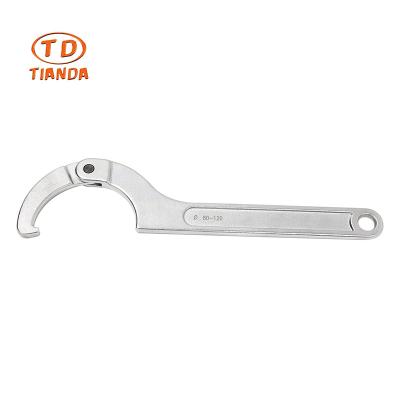 China Universal Multi-Function Adjustable Stainless Steel Hook Open End Wrench Type Hardware Tools TIAN DA CRV Semicircular Adjustable Type for sale