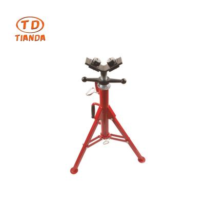 China Hardware Tools TIAN DA Wholesales High Quality Aluminum V Head Height Adjustable Pipe Stands Grooving Machine With 2 Rollers for sale