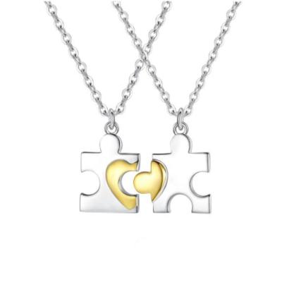 China Romantic Love Necklace S925 Sterling Silver Magnetic Necklaces For Men And Women I Love You Necklace Set for sale