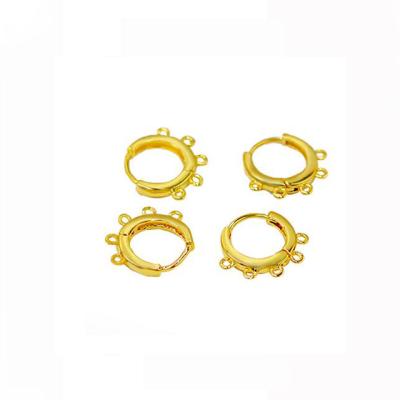 China 925silver Earrings 18k Gold Plated Micro Hoop Earrings For Women 4cm*1cm*0.8cm for sale