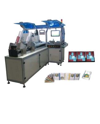 China Zigzag Middle Speed Card Packaging Machine for Double Cards Or Insert Mini Booklet for sale