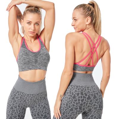 China High quality dropshiping breathable custom sports bras women gym bra sports yoga suits sets for sale