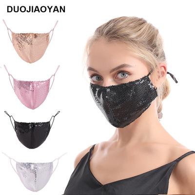 China New Design Summer Luxury Slim Dustproof Pluggable Breathable Sequins Colorful Cotton Masker for sale