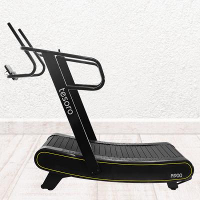 China Easy Install Gym Equipment Commercial Unpowered Air Runner Curved Treadmill For Gym Body Fitness Equipment Manual Running Machine for sale