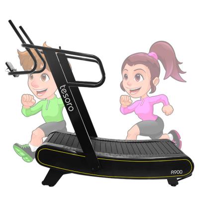 China Eco-friendly No Energy Consumption Gym Curved Treadmill Eco-friendly Low Noise Running Machine Energy Saving Equipment for sale