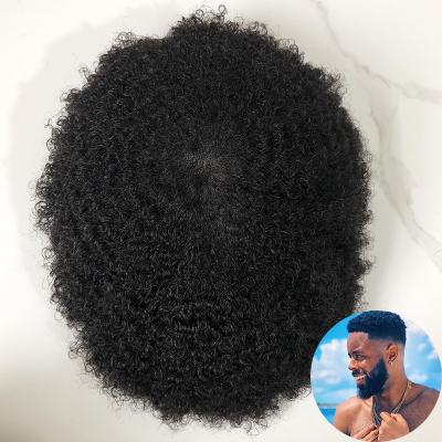 China Poly Hairpiece InvisHair 8x10 Style Skin Toupee Afro Hair Pieces Human Hair Pieces Free Indian Hair Wig Replacement for sale