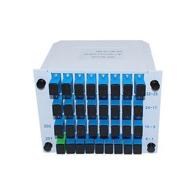 China FTTH Network LGX PLC Splitter 1x32 Optical Splitter Single Mode for sale