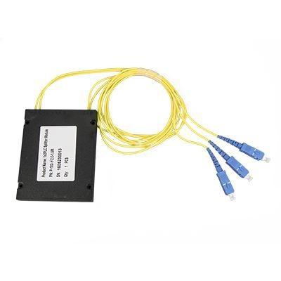 China 1×2 Fiber Optic Splitter Compact ABS PLC Splitter High Stability for sale