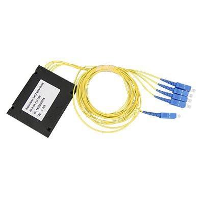 China SC/UPC 1×4 PLC Splitter ABS Box Type Fiber Optic PLC Splitter for sale