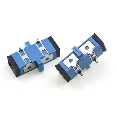 China Rectangular Singlemode Fiber SC Coupler Easy Installation Blue for sale