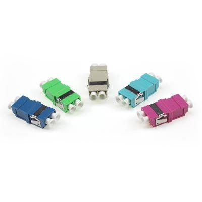 China Aqua LC LC Duplex Adapter , Fiber Optical Adapter Multimode Coupler for sale