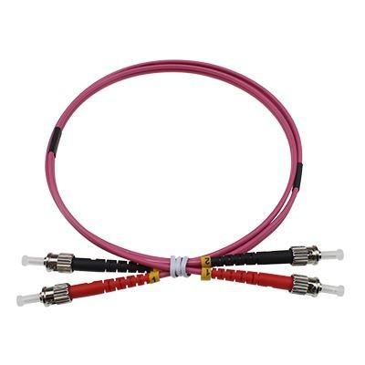 China Duplex OM4 Multimode ST-ST Patch Cord Fiber Optic Jumper 3.0mm for sale