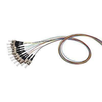 China SC FC LC ST Pigtails de fibra óptica 1,5m 2m 1m 12 cores para transmissão de dados à venda