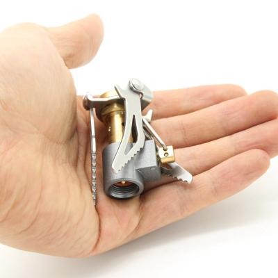 China Foldable Drop Boarding Mini Burner Outdoor Camping Ultralight Portable Folding Raising Gas Stove for sale