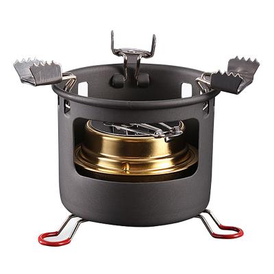 China ALOCS B13 Outdoor Camping Alcohol Burning Stove With Stand Folding Outdoor Picnic Stove Camping Cookware With Kettle CSB13 for sale