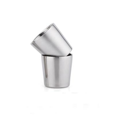 China Portable 175ml/300ml/480ml Food Grade 304 Double Layer Home Office Water Coffee Mug Stainless Steel Outdoor Camping And Mug 15D100 for sale