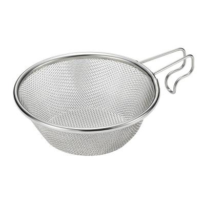 China 304 Stainless Steel Portable Net Outdoor Camping Picnic Travel Food Strainer Cups S213 for sale