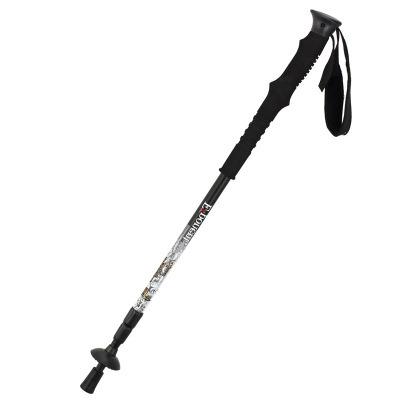 China 3 Section EVA Handle 7075 Canes Telescopic Shockproof Aluminum Rise Trekking Poles Foldable Poles for sale