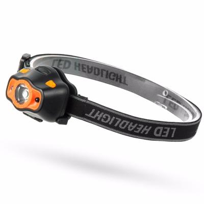 China Camping 3W Mini Head Lamp Outdoor LED Night Light 200 Lumen Headlamp Using 3*AAA Battery Smart Induction for sale