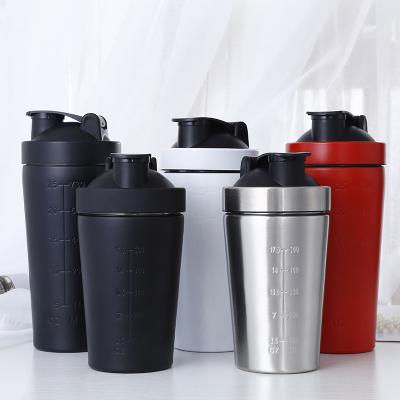 China Custom Viable Stainless Steel Sports Shakers Logo, Metal Protein Shaker Bottle for sale