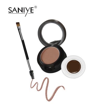 China Saniye waterproof 2 in 1 eyebrow powder gel eyebrow powder private label eyebrow cream wholesale gel for sale