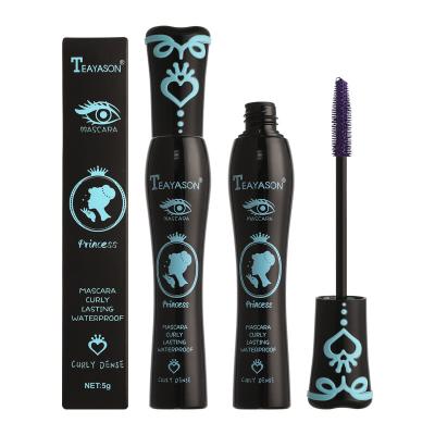 China Waterproof Mascara Color Non-smudge Female Blue Color White Water Resistant Thick Curling Female Mascara for sale