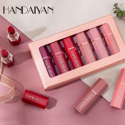 China HANDAIYAN Hot Selling Waterproof Matte Lipstick 5-Piece Set Gift Box Lipstick Lip Gloss for sale