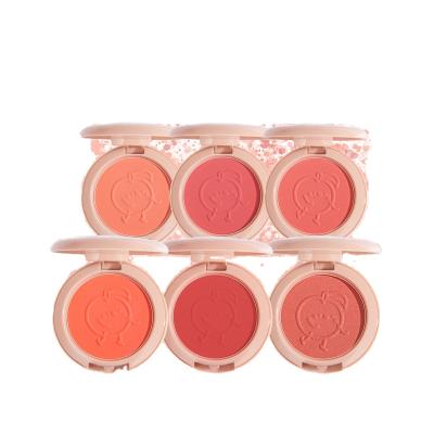 China Saniye Waterproof Blush Highlighter Bar Matte Blush Palette Natural Cheek Blush Orange Rose Powder Face Makeup for sale