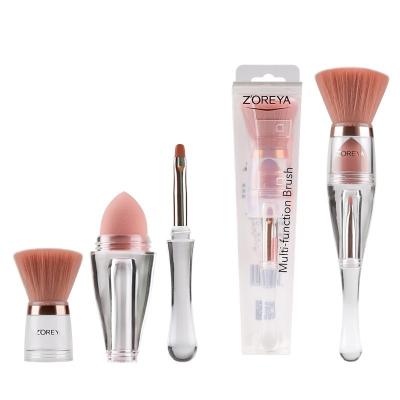 China Angular Blush ZOREYA 3 In 1 Low MOQ OEM Makeup Brush Unique Patent Makeup Brushes for sale