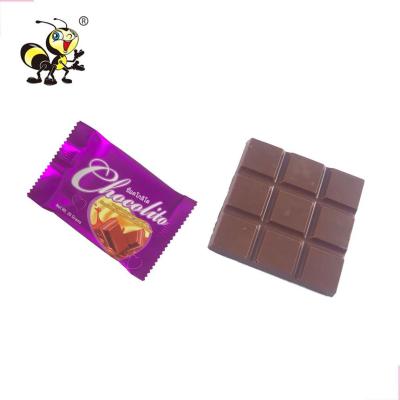 China Snack Caja Sandwich Compound Chocolate Falvored Quality With Rice Crispies Chip Piece Chocolate Bar for sale